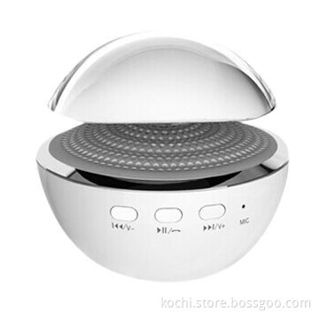 Bedside Bluetooth Speaker with Crystal Music Box/LED Clock/Desk/Table Light Functions, Acrylic Case
